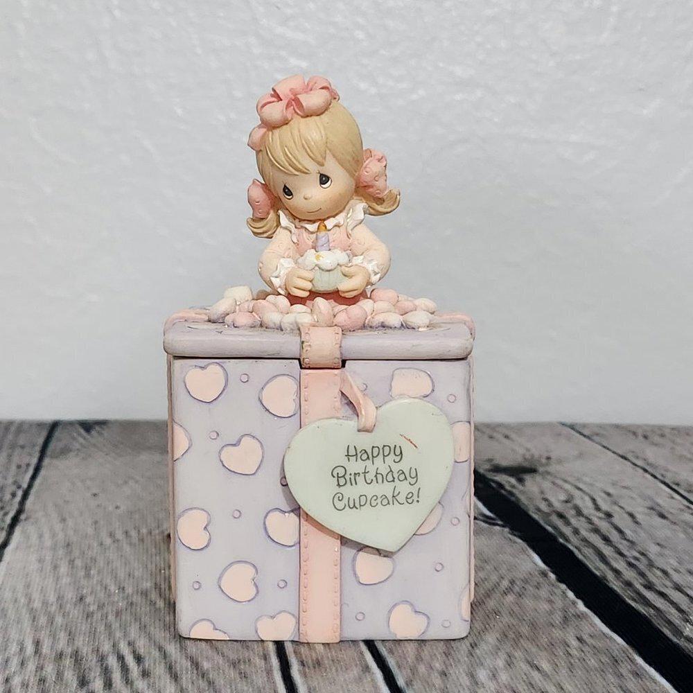 3/$25 1999 Precious Moments "Happy Birthday Cupcake!" Trinket Box